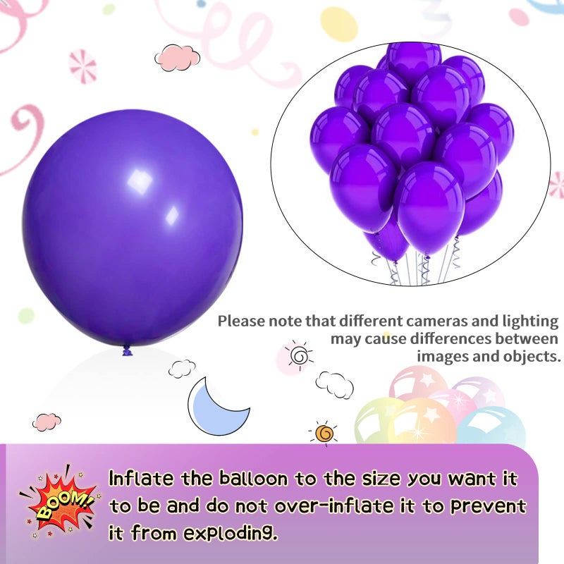 KAWKALSH Purple Balloon Arch Kit 111Pcs 18 12 5 Inch Latex Party Balloons Garland for Birthday Baby Shower Wedding Engagement Anniversary Christmas Party Decorations - Image 3